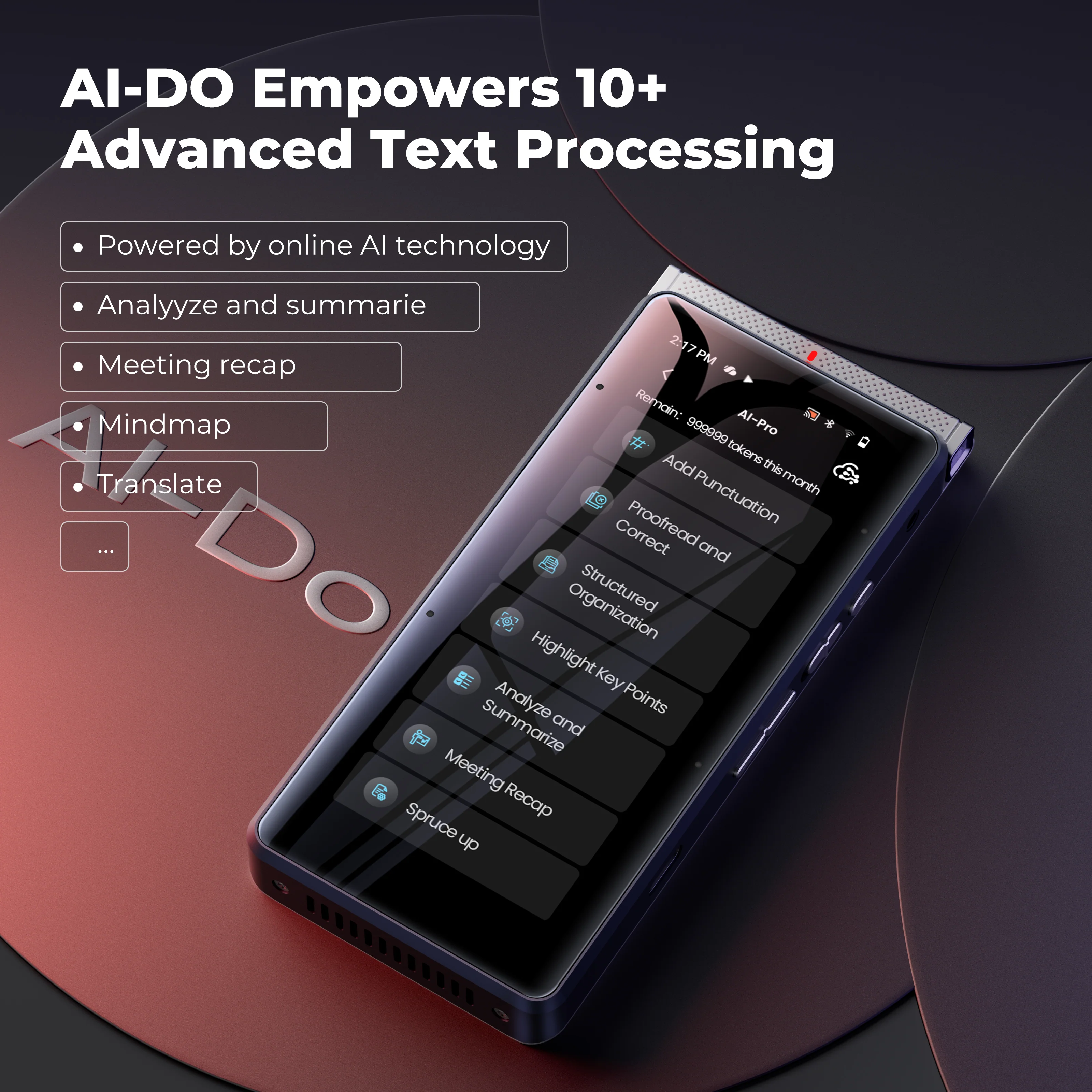 Innioasis PR1 RecorderPal Intelligent Voice Station with AI Recorder, Offline Transcription, AI Analysis and Summarization, Online Translation, and Office Collaboration - Image 4