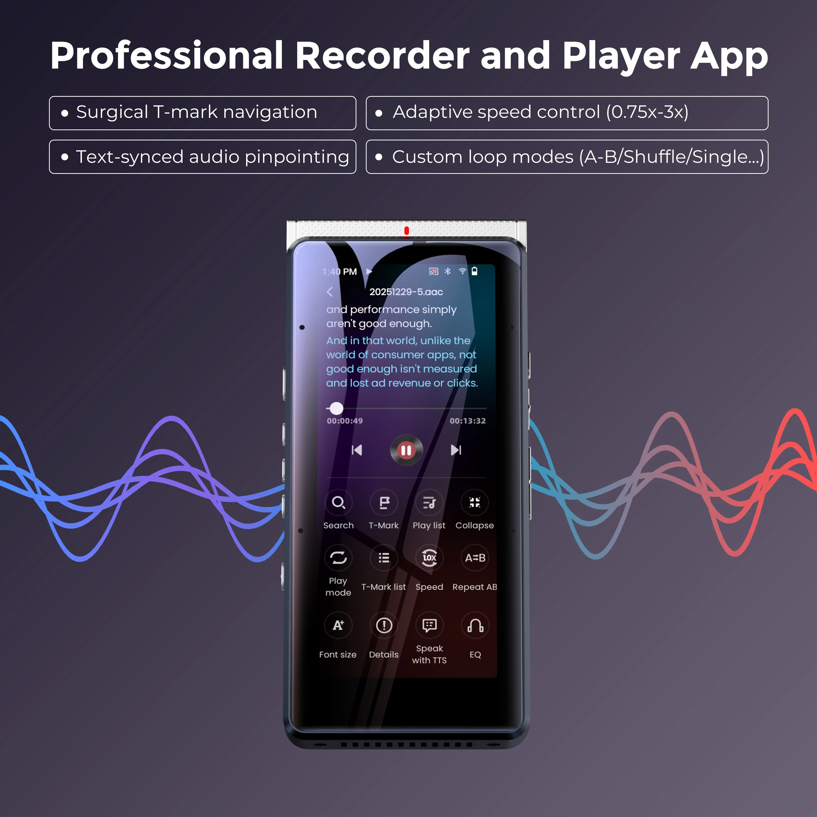 Innioasis PR1 RecorderPal Intelligent Voice Station with AI Recorder, Offline Transcription, AI Analysis and Summarization, Online Translation, and Office Collaboration - Image 6